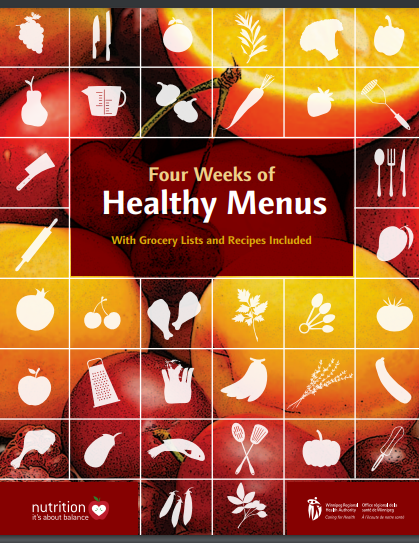four weeks of healthy menus